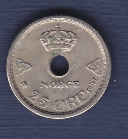 25 øre 1947 kv. 1