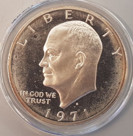 Eisenhower:  1 dollar 1971 S (nr. 1)