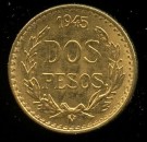 Mexico: 2 pesos 1945 kv. 0/01 thumbnail