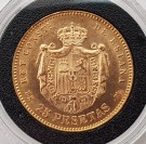 Spania: 25 pesetas 1878 kv. 01 thumbnail