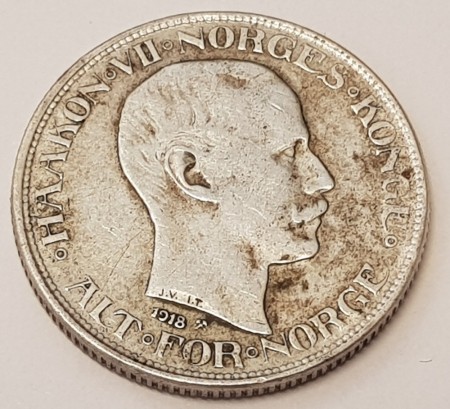 50 øre 1918 kv. 1 (nr. 1)