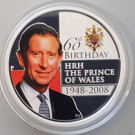 Australia: 1 dollar 2008 - 60th birthday HRH the prince of Wales