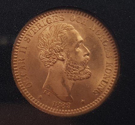 Sverige: 20 kronor 1889 kv. 0/01