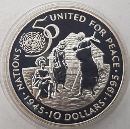 Namibia: 10 dollars 1995 FN (nr. 1)