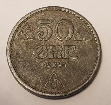50 øre 1944 sink. kv. 1