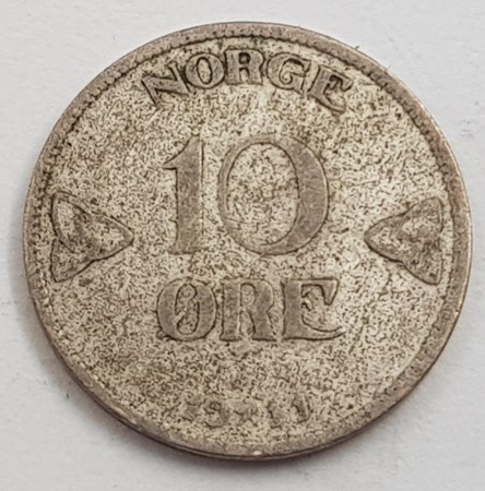 10 øre 1911 kv. 1/1-