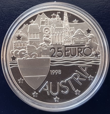 Østerrike: 25 euro 1998