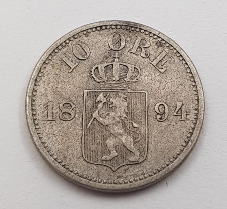 10 øre 1894 kv. 1 (nr. 1)