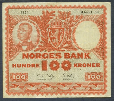 100 kr 1961 H.6651282 kv. 1-
