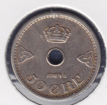 50 øre 1948 kv. 1