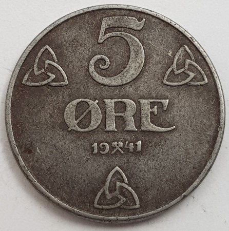 5 øre 1941 jern  kv. 1