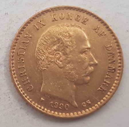 Danmark: 10 kr 1890 kv. 1/1+