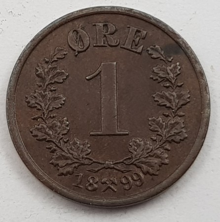 1 øre 1899 kv. 1/1+