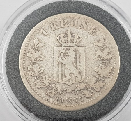 1 kr 1877 kv. 1- (nr. 1)