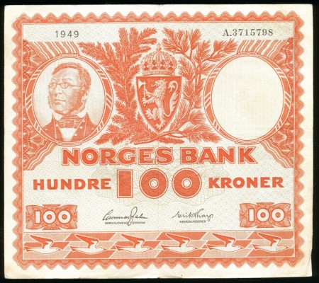 100 kr 1949 A.3715798 kv. 1