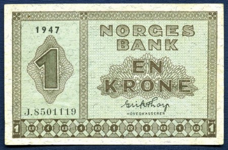 1 kr 1947 J.8501119 kv. 1/1-