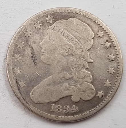 USA: 25 cents 1834 kv. 1-
