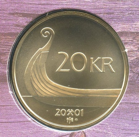 20 kroner 2001 m/stjerne BU