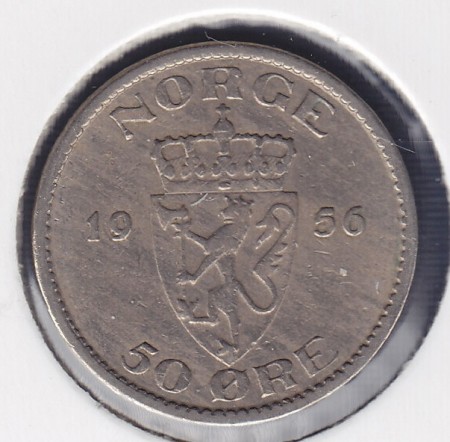 50 øre 1956 kv. 1