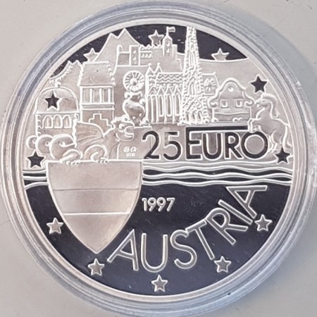 Østerrike: 25 euro 1997 - Der Kuss