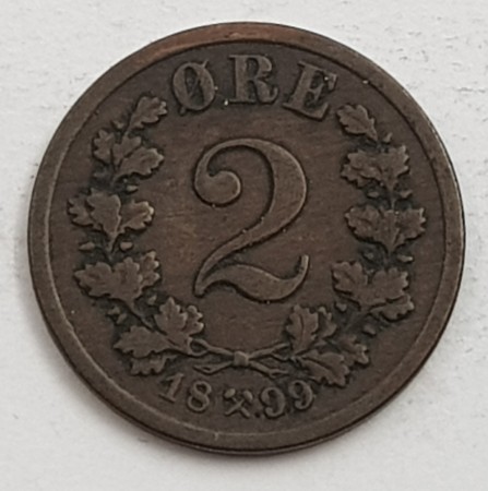 2 øre 1899 kv. 1