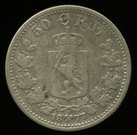 50 øre 1877 kv. 1