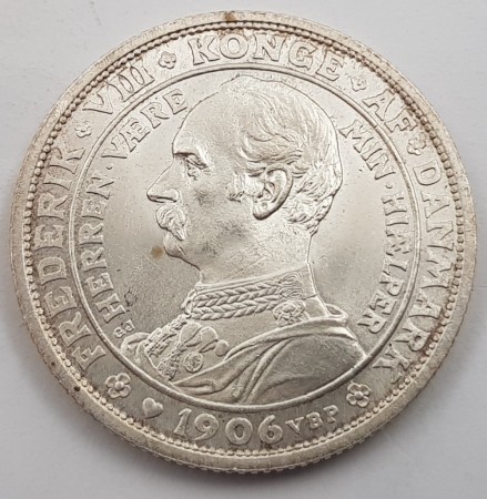Danmark: 2 kr 1906 kv. 0/01