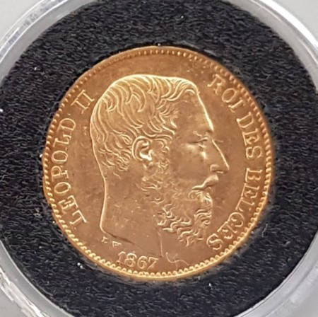 Belgia: 20 Francs 1867 kv. 1+