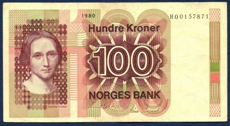 100 kr 1980 HO 0157871 kv. 1/1-