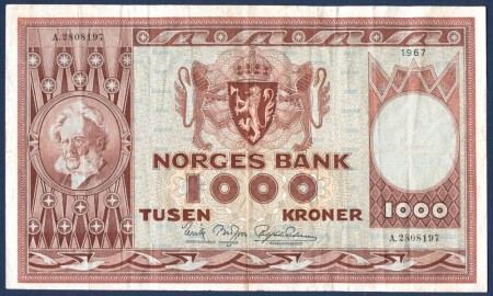1000 kr 1967 A.2808197 kv. 1/1-
