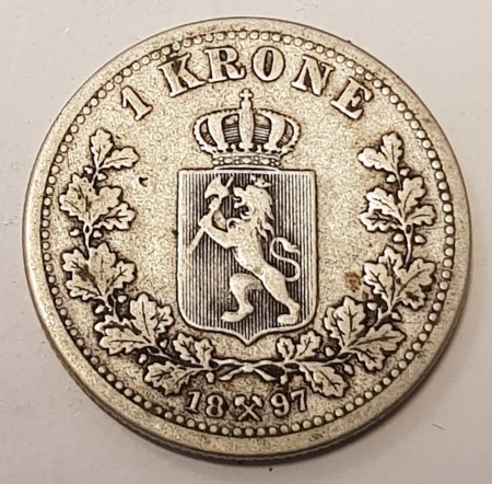 1 kr 1897 kv. svak 1