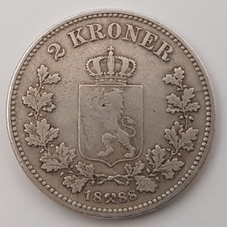 2 kroner 1888 kv. 1