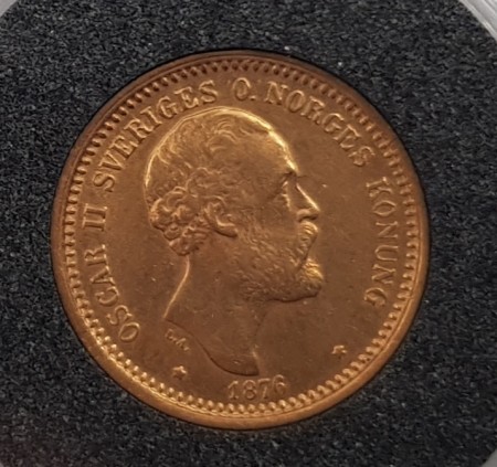Sverige: 10 kronor 1876 kv. 1/1+