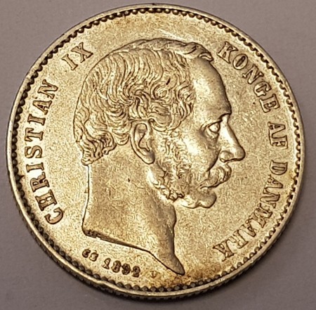 Danmark: 1 kr 1892 kv. 1/1+