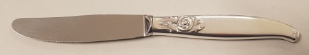 Telesølv: Liten spisekniv 20,8 cm med skjæretagger