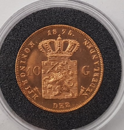 Nederland: 10 gulden 1875 kv. 0/01