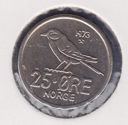 25 øre 1973 kv. 0