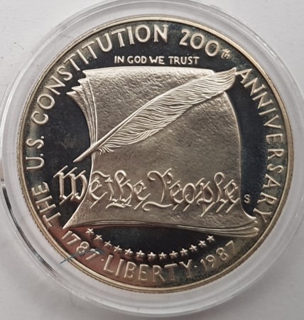 1 dollar 1987: U.S. Constitution Bicentennial (1)