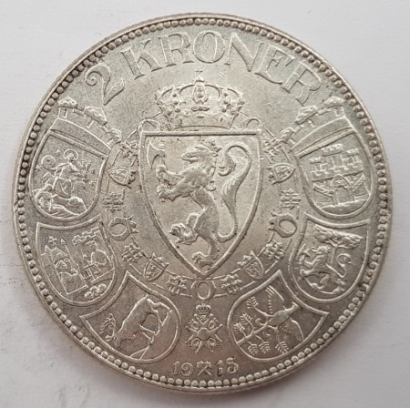 2 kr 1915 kv. 1/1+ (nr. 1)