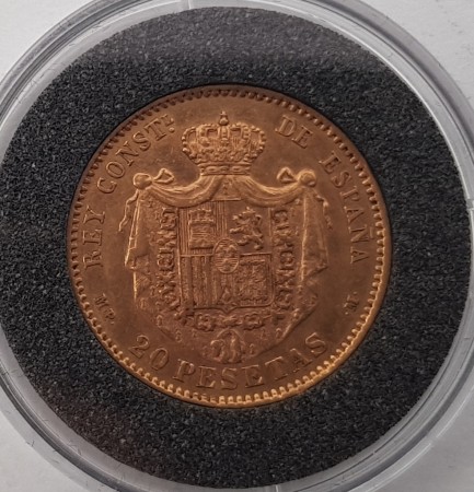 Spania: 20 pesetas 1890 kv. 1/1+