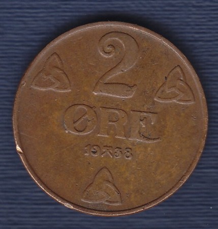 2 øre 1938 kv. 1